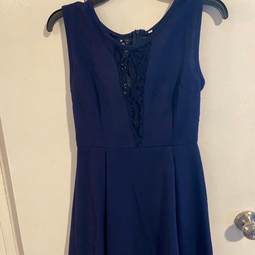 NWOT Navy Blue Lace Embellished Dress